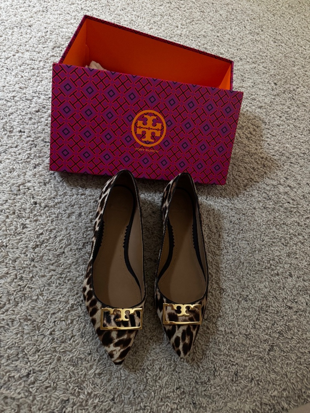 Tory Burch Gigi calf-hair flats